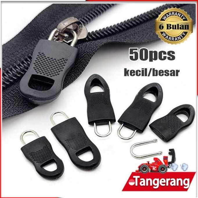 MRIKI 50pcs Kepala Resleting / Kepala Resleting Tas / Kepala Seleting Tas / Kepala Zipper / Kepala Z