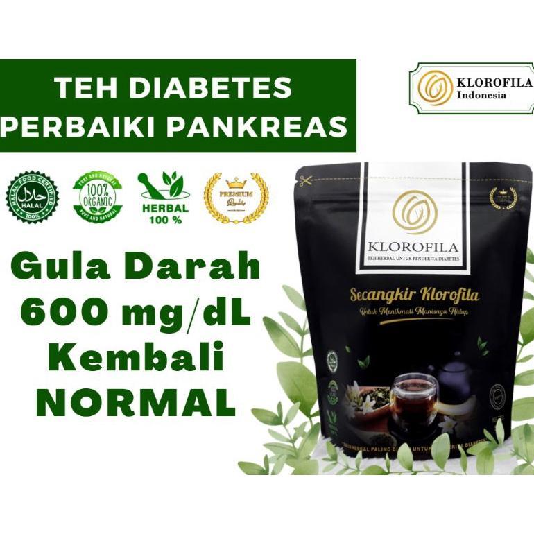 (Terbaru) Teh Klorofila Herbal Diabetes [ PROMO - 1 Pcs KLOROFILA ] - ORI - Obat Herbal Diabetes Amp