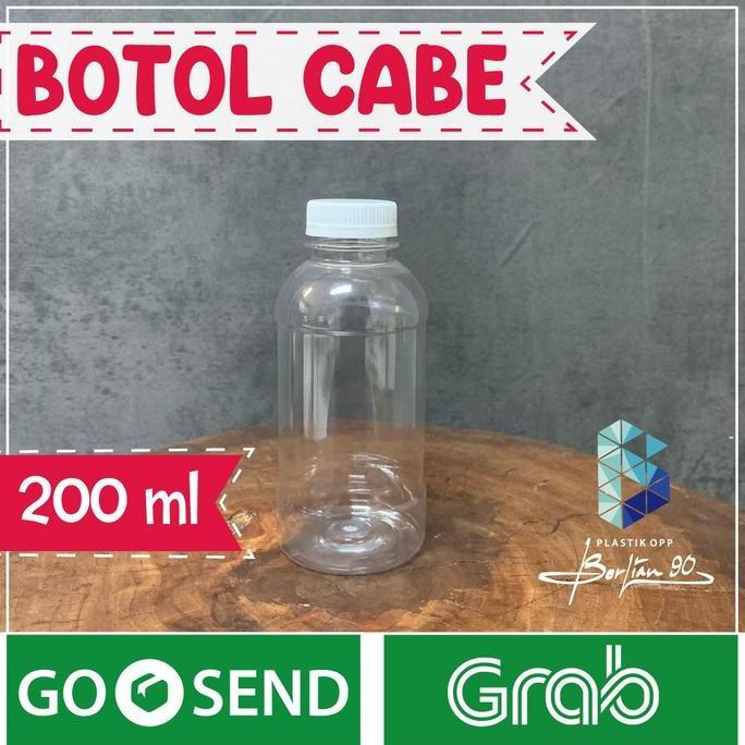Speichern- ( Isi 20 ) Botol Cabe 200Ml / Botol Plastik 200Ml / Botol Kopi 200Ml / Botol Jus 200Ml