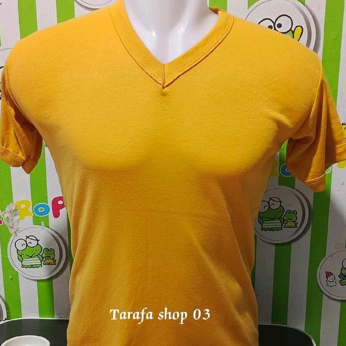Vorgese- Kaos Polos Lengan Pendek Oblong V Neck Pria Dewasa Katun Rib - Kerah, Baju - Distro, Cowok