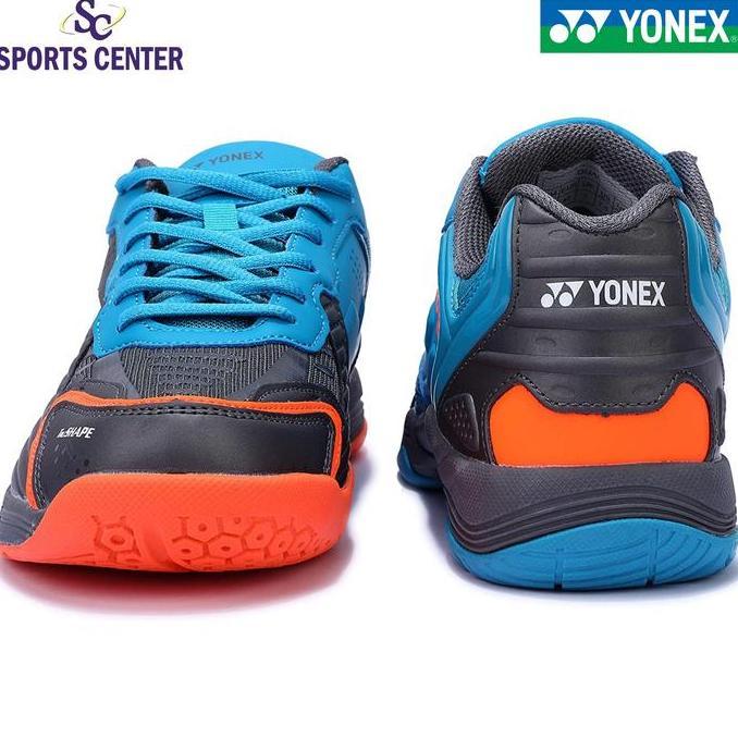 New Sepatu Badminton Yonex Tru Cushion Dual Black Aqua Blue Warm Red