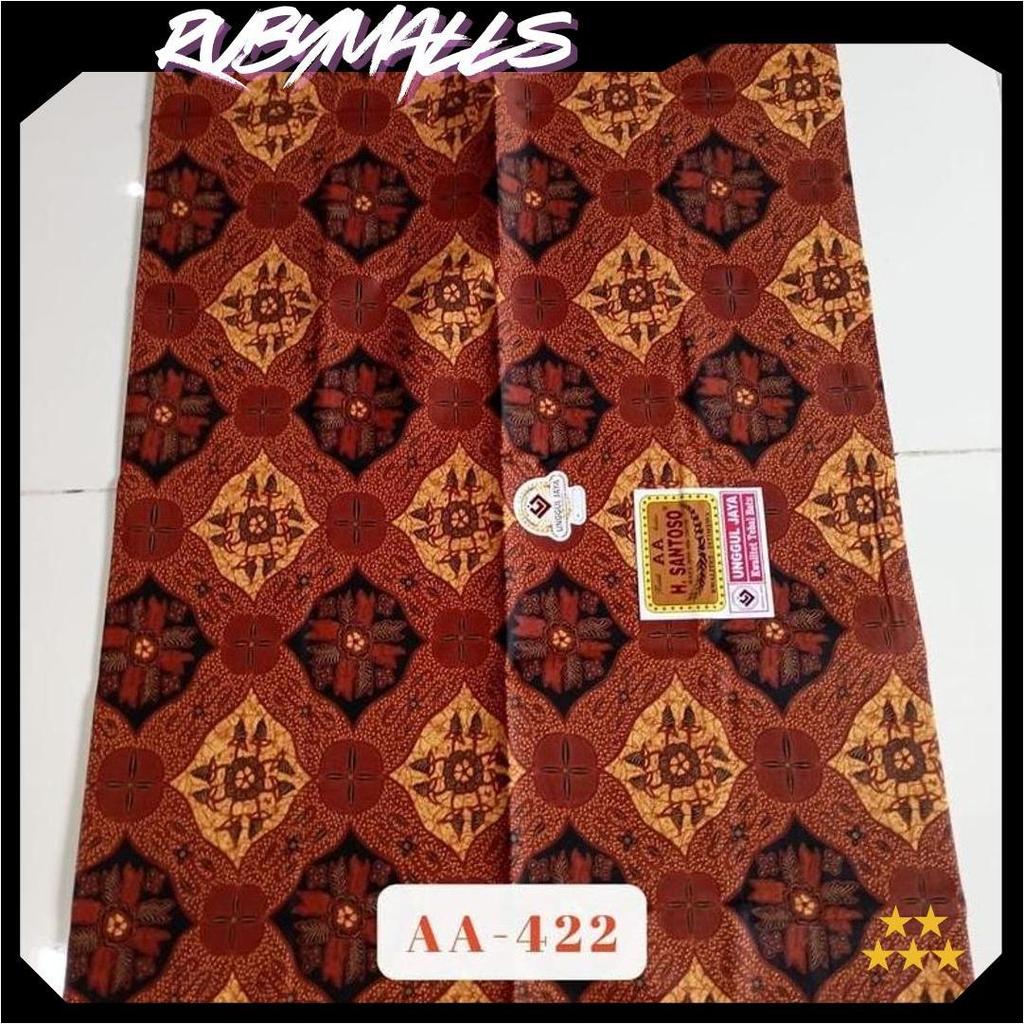 Kain Batik H Santoso AA Unggul Jaya | Batik Sogan Motif Sidomulyo Parang Kusumo Mukti GBM COD