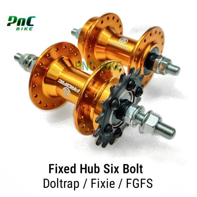 Hub Fixie Doltrap Sepeda Fixed Gear Free Style tipe Six Bolt