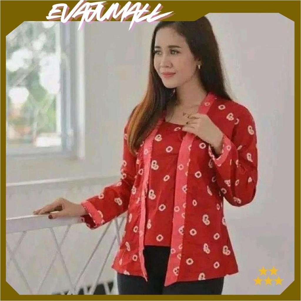 Batik Kebaya Kutubaru Jumputan Wanita Size Jumbo Solo GBM Terbaru