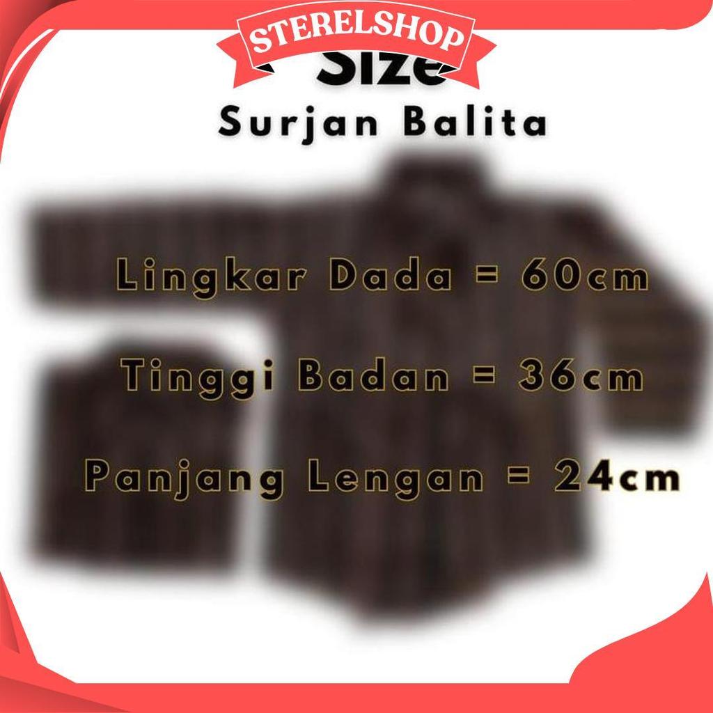 Baju Surjan Kutubaru Kebaya Lurik Balita Coklat Hitam GBM Termurah