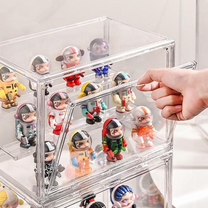 [COD] Kotak Display Penyimpanan Bening Kualitas Tinggi Figure Aksi Akrilik Bening Berdiri Kotak Disp