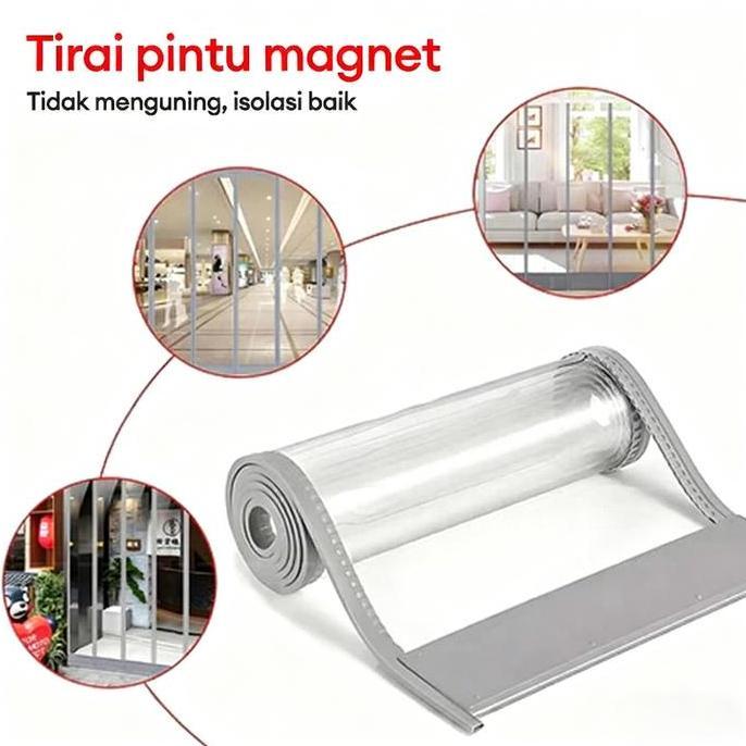 Flmy- Siap KirimTirai Lembut Magnetik Elegan Reaim Terbuat Dari Plastik Pvc (Dirancang Khusus Untuk 