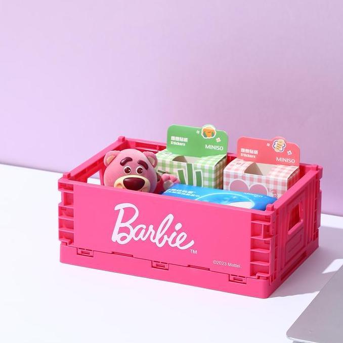 Miniso Barbie Box Organizer Kotak Penyimpanan Kotak Penyimpanan