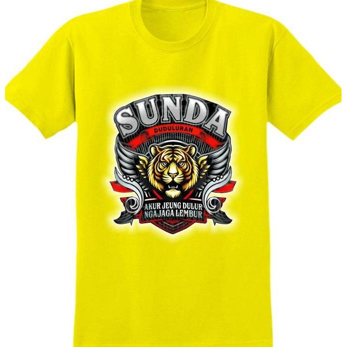 Vorgese- Kaos Sunda Atasan Gambar Kata-Kata Oblong Cowok Dewasa Lengan Pendek Distro Katun Lembut Ba