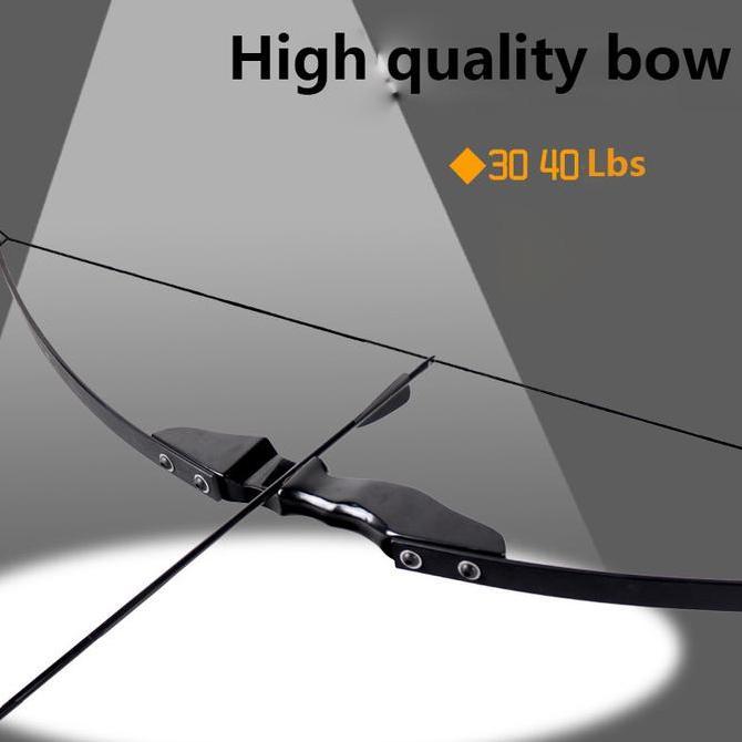 Paket Hobby Busur Panah Aluminium Wood + Anak Panah Fiberglass 6pcs