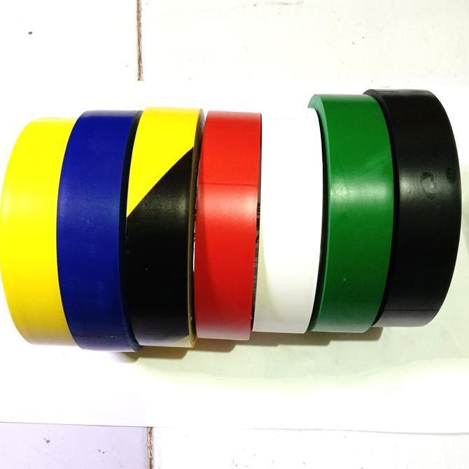 Lakban Lantai kuning hitam-Isolasi Lantai Vinyl 1" x 33 M