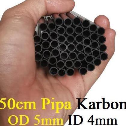 50cm Pipa karbon Carbon Tube 5x4mm OD 5mm ID 4mm 5x4 mm diameter 5mm
