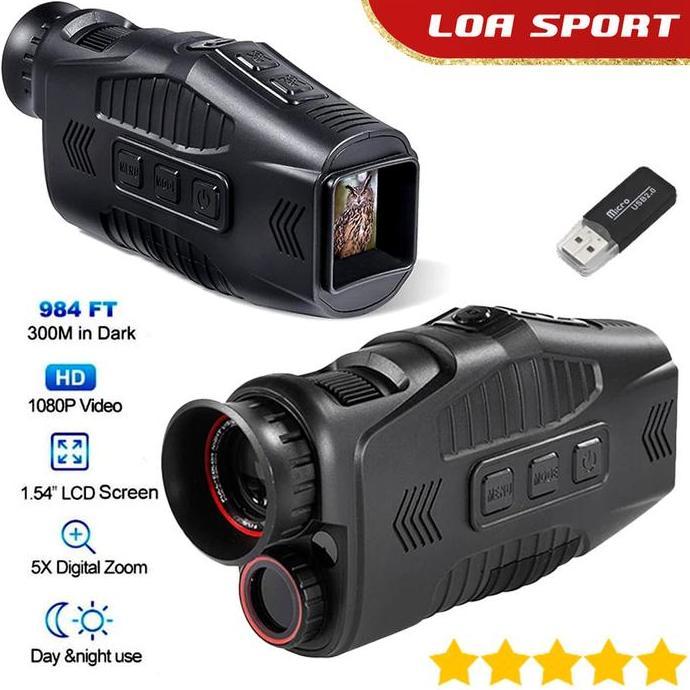 Produk Terbaru Teropong Night Vision Monocular Laser Target Video Full Hd 5X Zoom