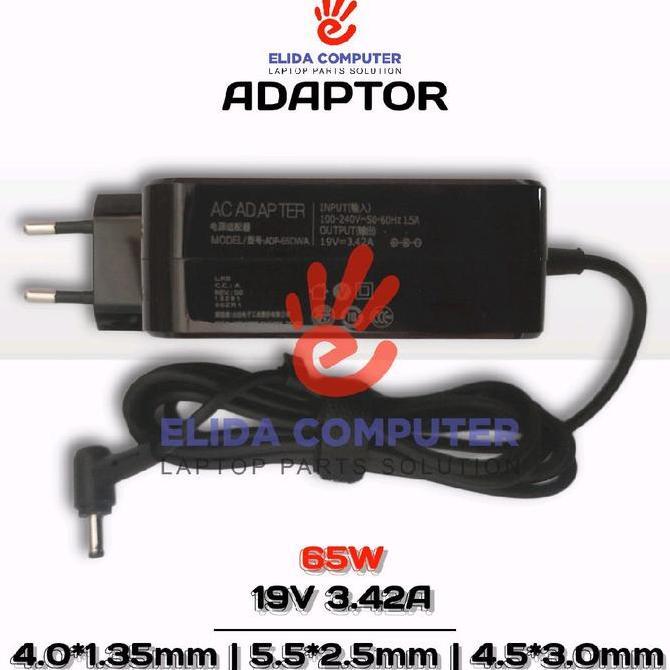 Xfour- Adaptor Charger Asus Adp-65Dw A Adp-65Dw Z Adp-65Dw C 19V 3.42A 65W Laptop