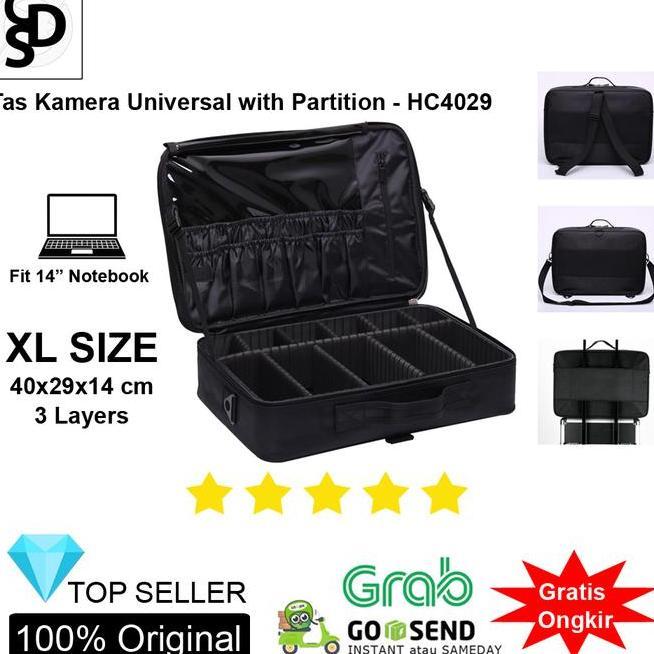 Tas Hardcase Kamera Universal With Partition Hc4029 Koper Kamera