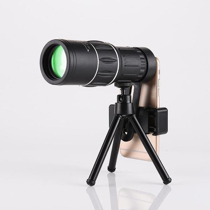 Produk Asli Teleskop Kanta Zum 16X52 Hp Peralatan Teropong Jarak Jauh Monokular Memfokuskan/ Lens Hp