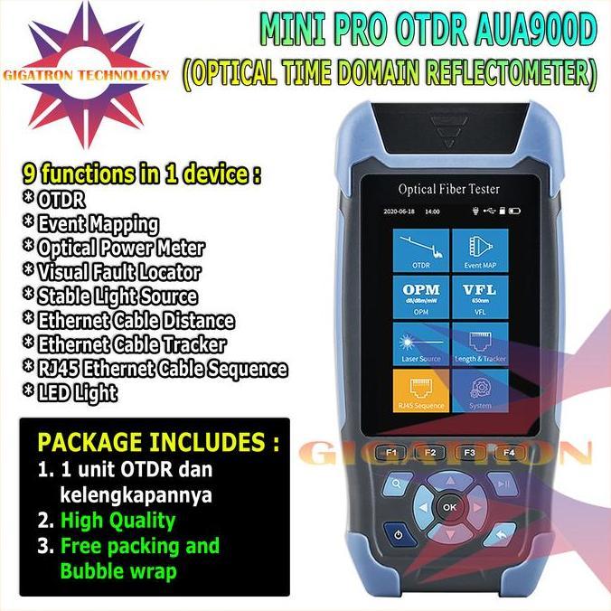 SMART MINI OTDR AUA900D VFL OPM FIBER OPTIC FIBER TESTER COMPTYCO ORIGINAL DAN TERPERCAYA