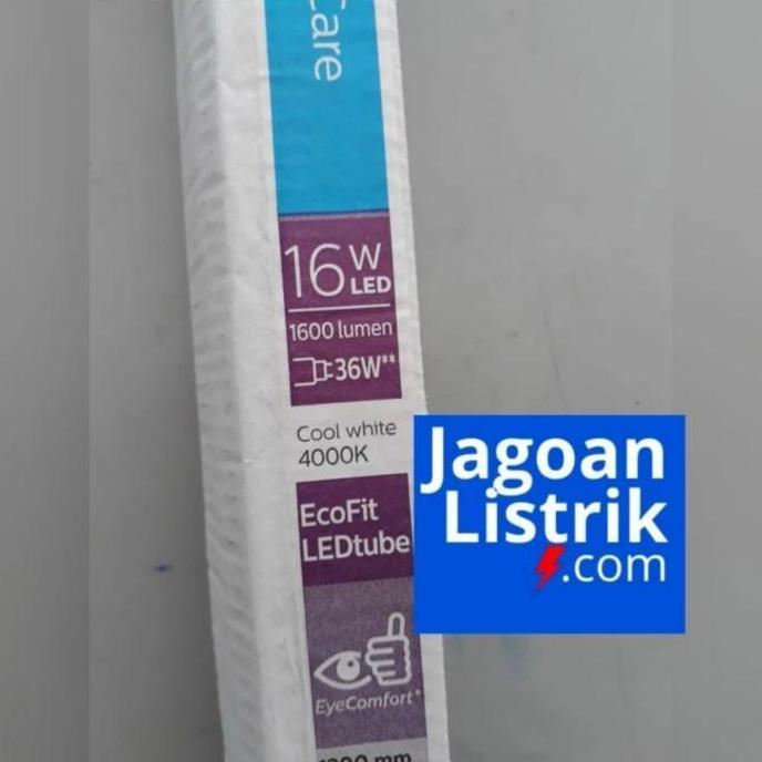 Lampu Tl Led Ecofit Philips 16W 16 Watt 16 W 16 Watt T8 Panjang 120Cm Ecofit Putih Neon 4000K Cool W