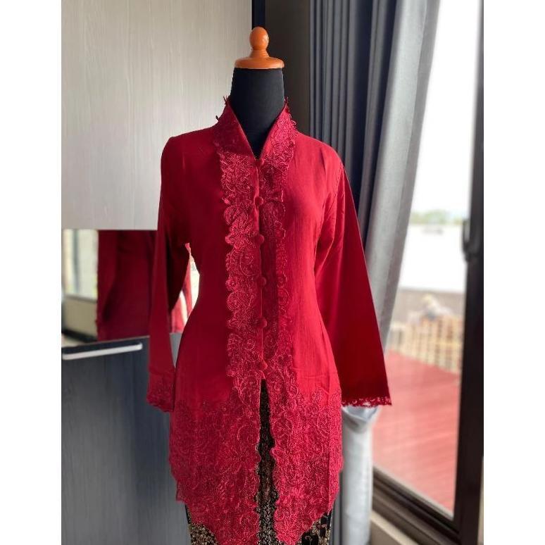 ELVIQUECONCEPT NOZAMSTORE~KEBAYA KARTINI BORDIR SENADA MODERN MOTIF MODEL LIPAT MIKRO PREMIUM/KEBAYA