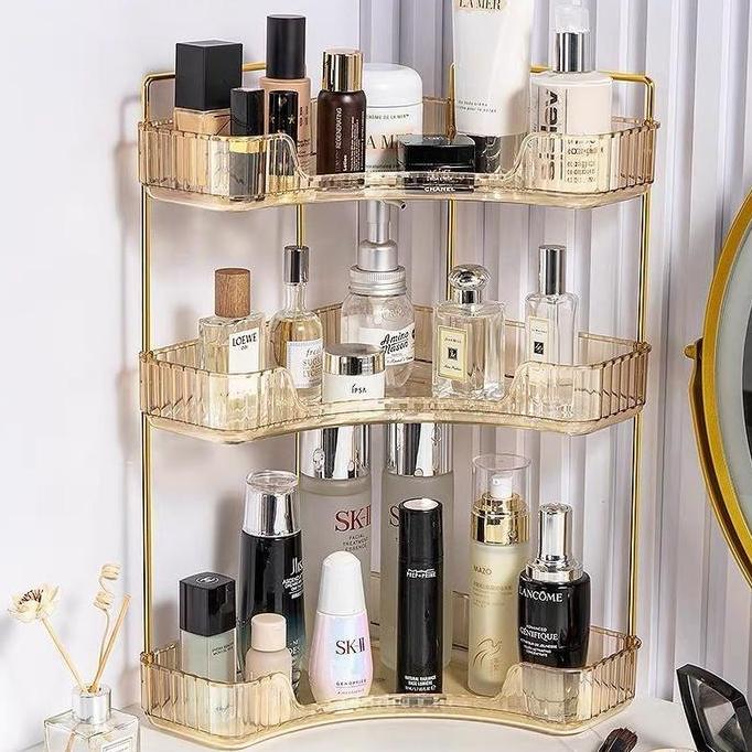 Rak penyimpanan kosmetik penyimpanan barang penyimpanan desktop kamar tidur dapur
