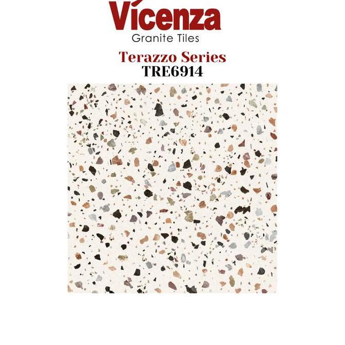 Keramik/Granit/Granite Tile Lantai Dinding Motif Teraso Krem 60x60 TD