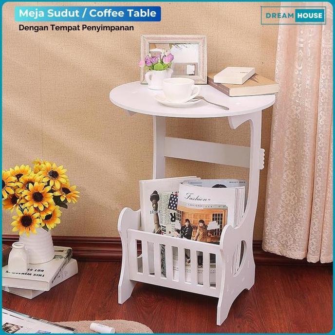 Meja Pot Vas Bunga Meja Sudut Meja Bulat Kecil Kamar Ruang Tamu Aesthetic