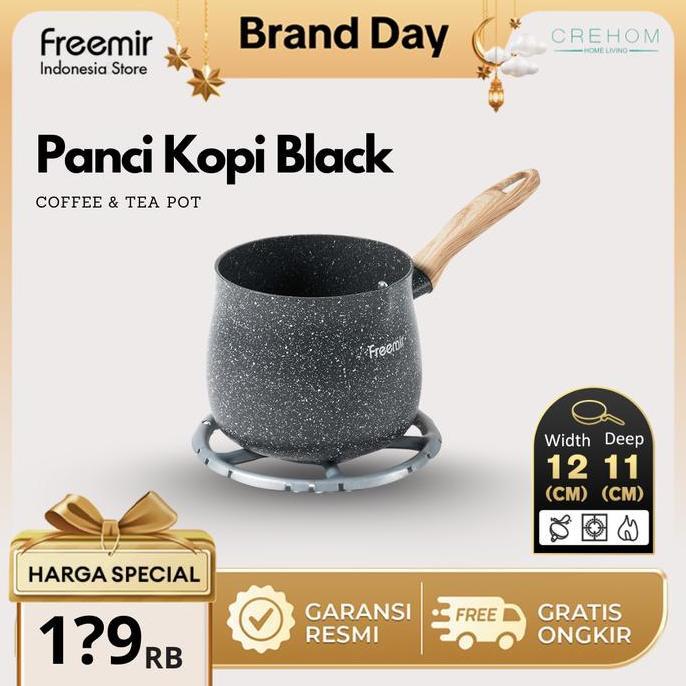 Taberu- [Special Crehom] Freemir Panci Mini Gemoy Mpasi 12Cm Bahan Batu Granit Cekung Wajan Anti Len
