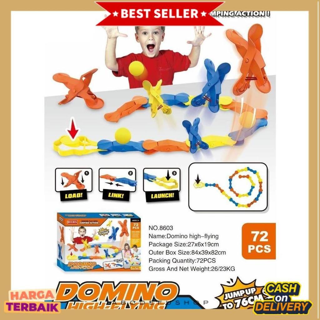 Berkualitas Mainan Anak Domino Hig-Flying 72Pcs 8603 Mainan Game Board Family Kid Mainan Anak Rs0