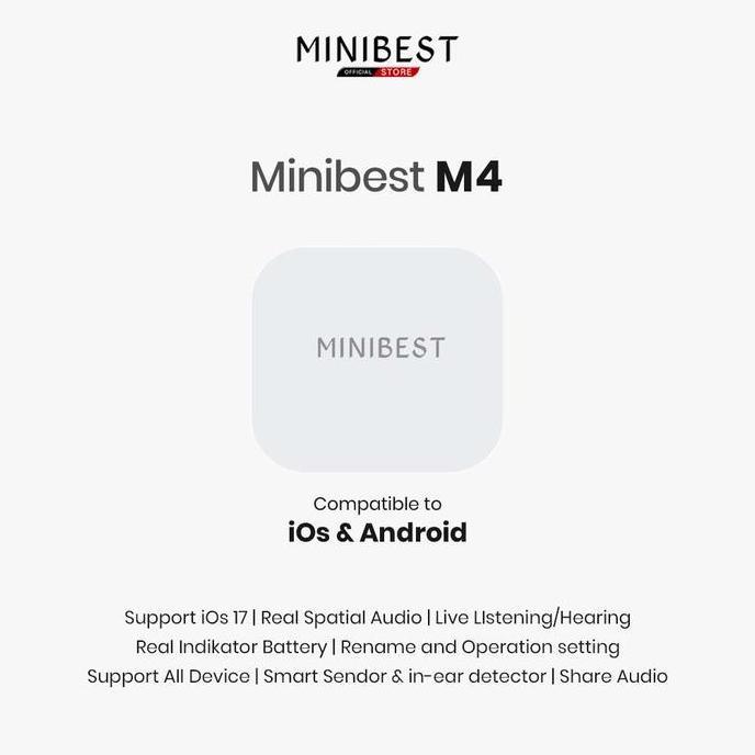 Rwd- Minibest M4 Wireless Charging Case Tws Bloetooth