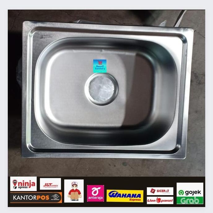 sink tempat cuci piring stainles 1 lubang / bak cuci piring stainles