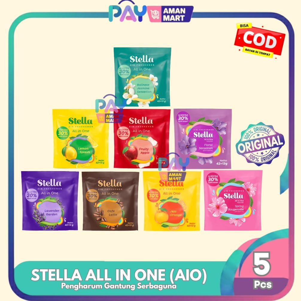 DISKON 5 Pcs Stella All In One 42+13gr - Pengharum Gantung Ruangan atau Mobil