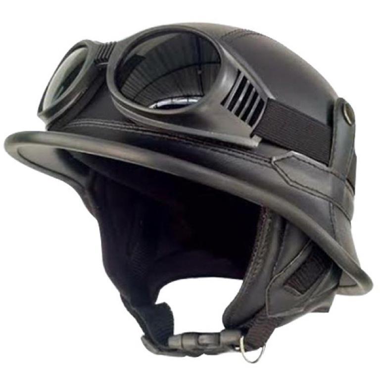 SOLVESSA HELM DEWASA RETRO MILLENIAL NAZI CRAZY KULIT + KACAMATA ORIGINAL