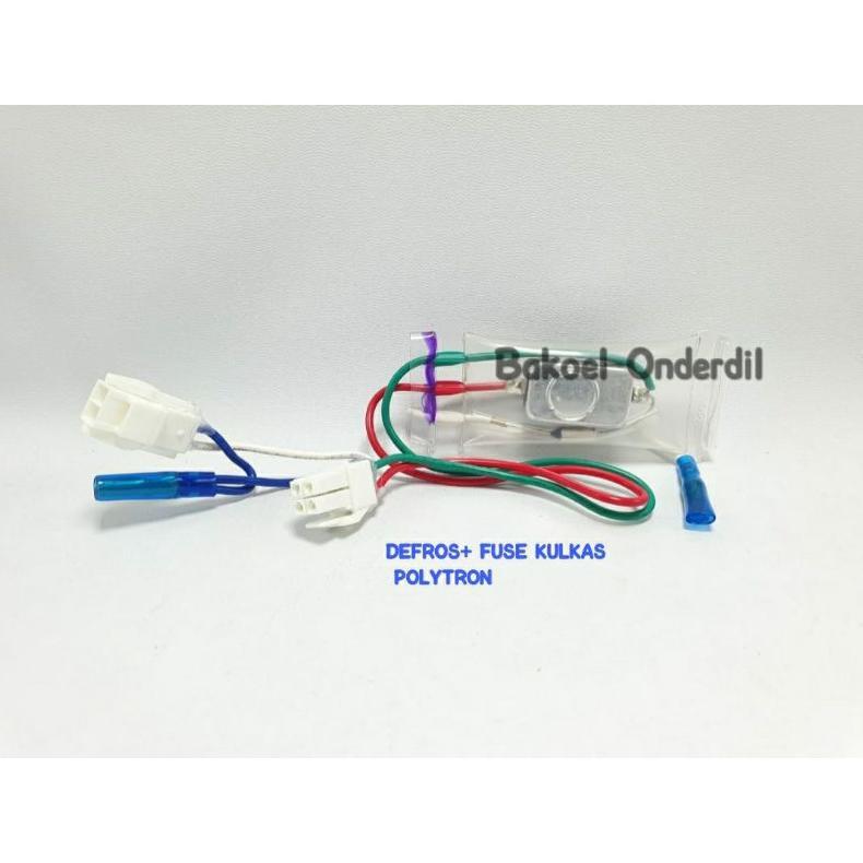 Defros + Fuse Kulkas Polytron 3 Kabel Soket Besar Kecil