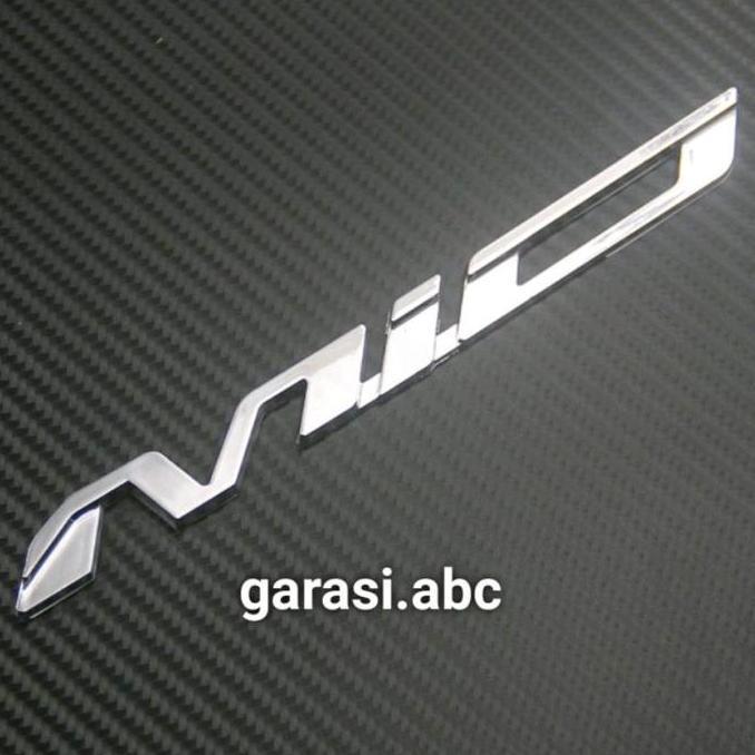 TERBARU Stiker Emblem Badge Body Yamaha Mio Timbul 3D Sticker Tulisan Logo Krom Chrome 3 D Dimensi S