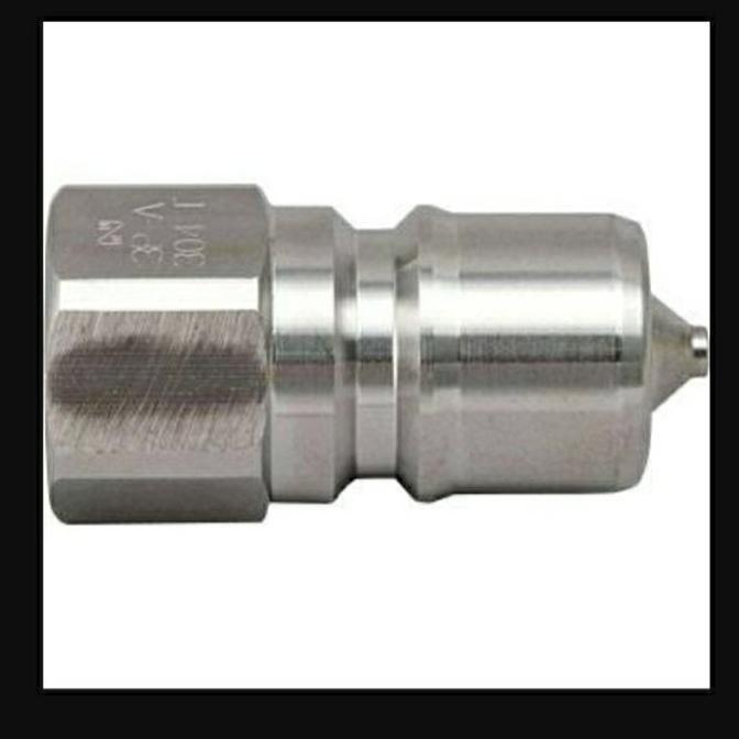 Nitto Kohki 6P-A Stainless Plug Cupla 3/4" Female Thread FKM