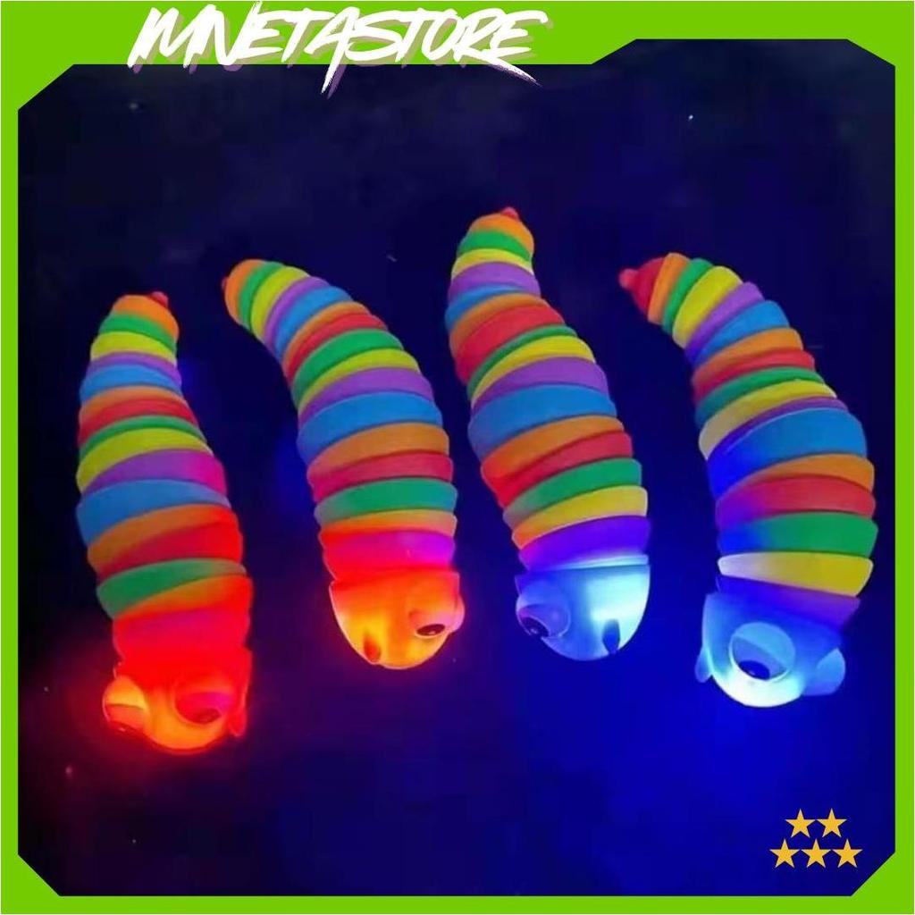 WD Mainan Fidget Slug Ulat dan Siput Fidget Slug Toys Mainan Ulat rainbow WDS Termurah