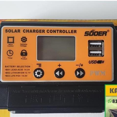 Solar Charge Controller SCC 30 A 30A SUOER Lithium