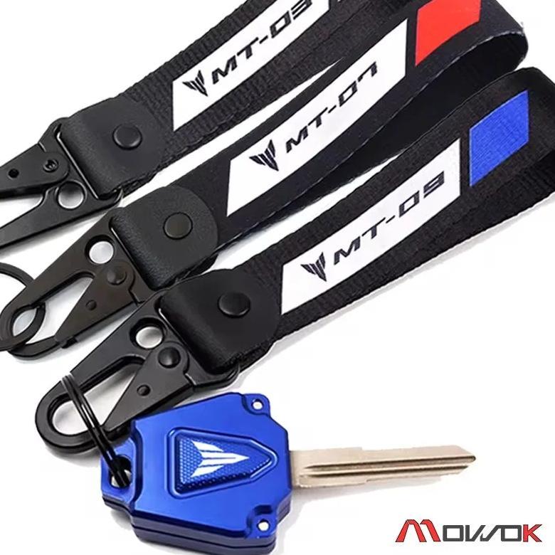 For YAMAHA MT07 MT09 MT03 MT10 MT25 MT125MT 07 09 03 10 25 Motorcycle Accessories Fabric Badge Keyri