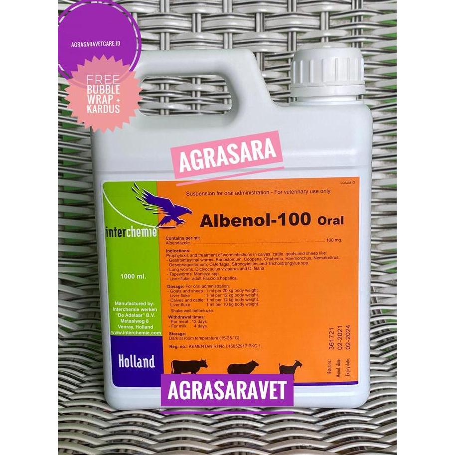 ALBENOL-100 ORAL 1 liter - ALBENOL ORAL obat cacing sapi ayam kambing