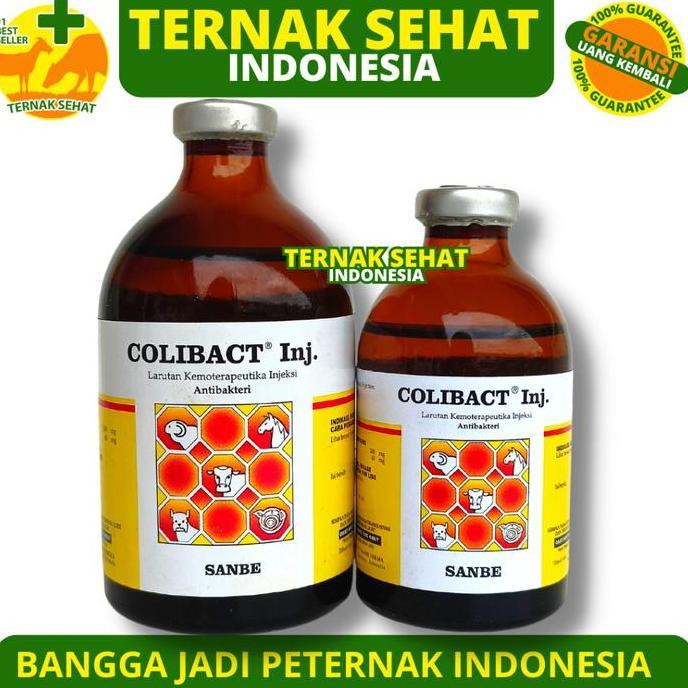 COLIBACT  50ML COLIBACT  100ML SANBE - Obat Antibiotik Hewan Mencret Diare Sapi Kambing Domba