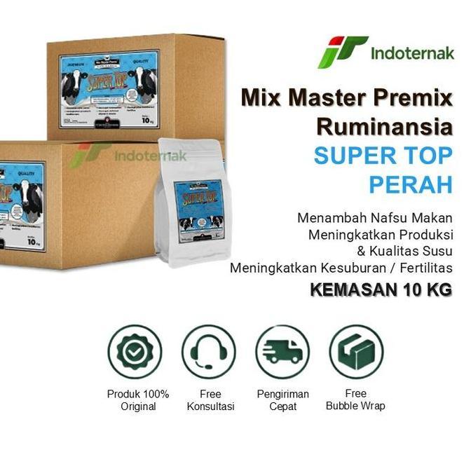 MIX MASTER PREMIX SUPER TOP SAPI PERAH - Suplemen Pakan Untuk Sapi Perah Kemasan 10KG