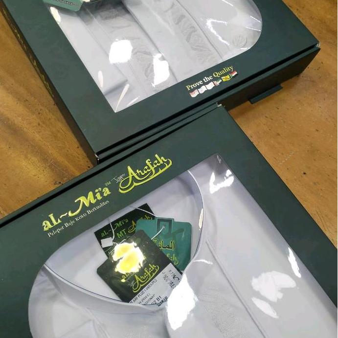 Koko Al Mia mt Arafah Putih Lengan Panjang Polos - Baju Muslim Pria -