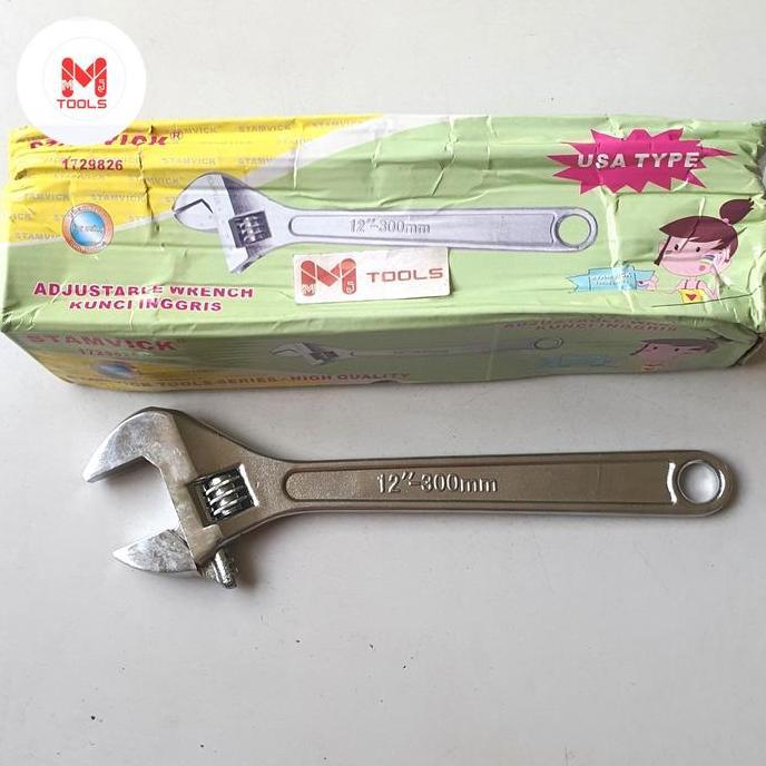 Kunci Inggris STAMVICK 12" Heavy Duty - Kunci Bago STAMVICK 12"