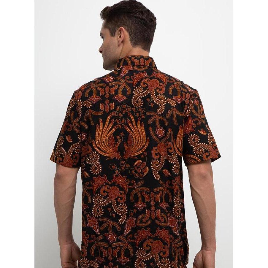 NEW ARJUNA WEDA HEM BATIK PRIA MOTIF MODERN 4 - REGULAR FIT | BAHAN KATUN | LENGAN PENDEK | KANTONG 