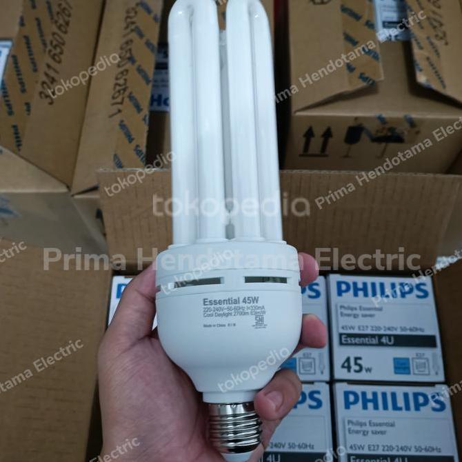 Bola Lampu Philips LHE PLC Essential 45W | Lampu Essential 45 Watt