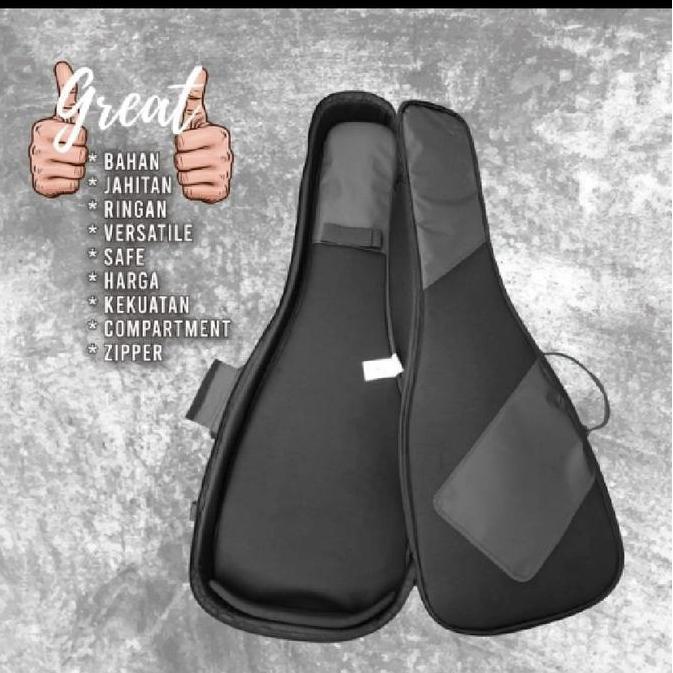 Checkered Semi Gigbag Elektrik Etnik Print Gitar