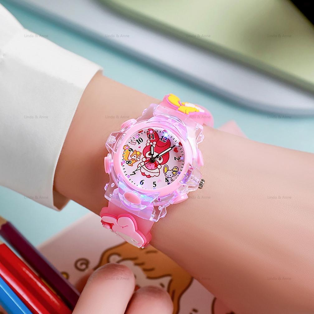 LIMITED L&A Jam Tangan Anak LED Karakter Hello Kitty Kuromi Cute Kids Watch / Jam Tangan Anak 4-12 T