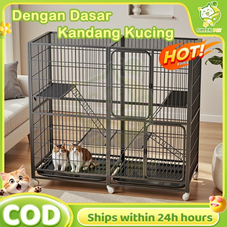 PAPAPET Kandang Kucing Ruang Bebas Rumah Kucing Besi Minimalis Sarang Kucing Tidak Memakan Tempat