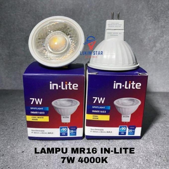 Lampu MR16 Inlite 7w/7watt Led Sorot Spotlight MR16 7W 4000K INLITE