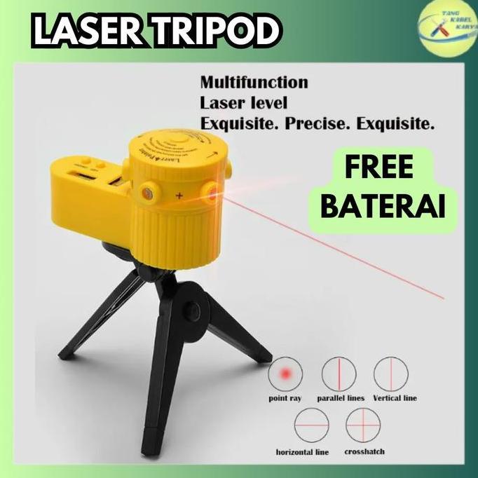 PARANE Laser Leveler Siku Laser Waterpass Kaki Tripod Siku Laser Level MULTIFUNGSI HORIZONTAL VERTIK